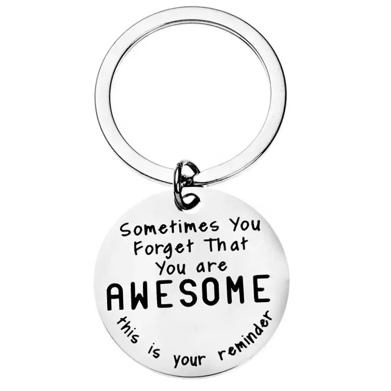 20pcs Custom Custom Logo Stainless Steel Keychain For Gift